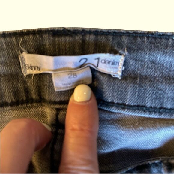 Skinny 2.1 charcoal denim jeans size 28 - Picture 2 of 3